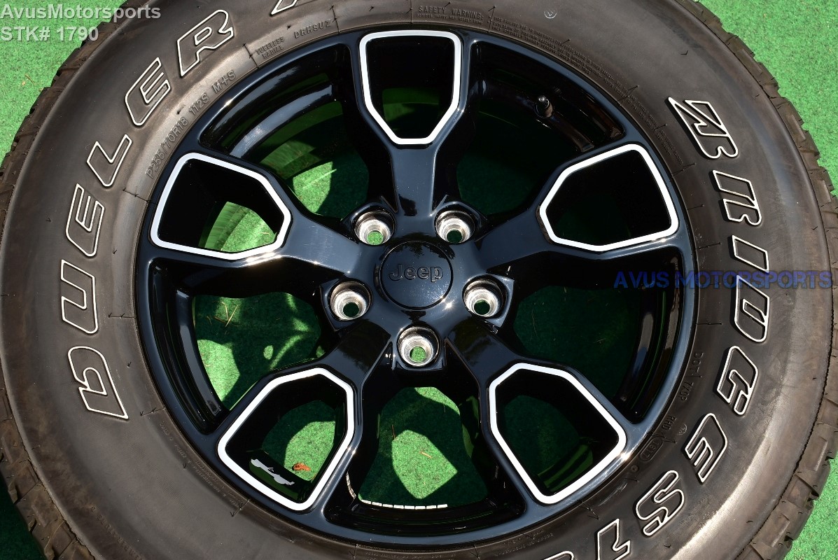 18" Jeep Wrangler Smoky Mountain 2017 OEM Factory Genuine Black Wheels