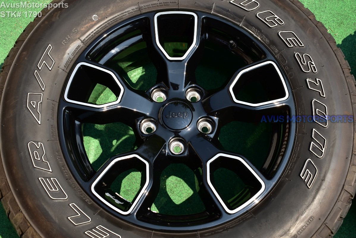 18" Jeep Wrangler Smoky Mountain 2017 OEM Factory Genuine Black Wheels