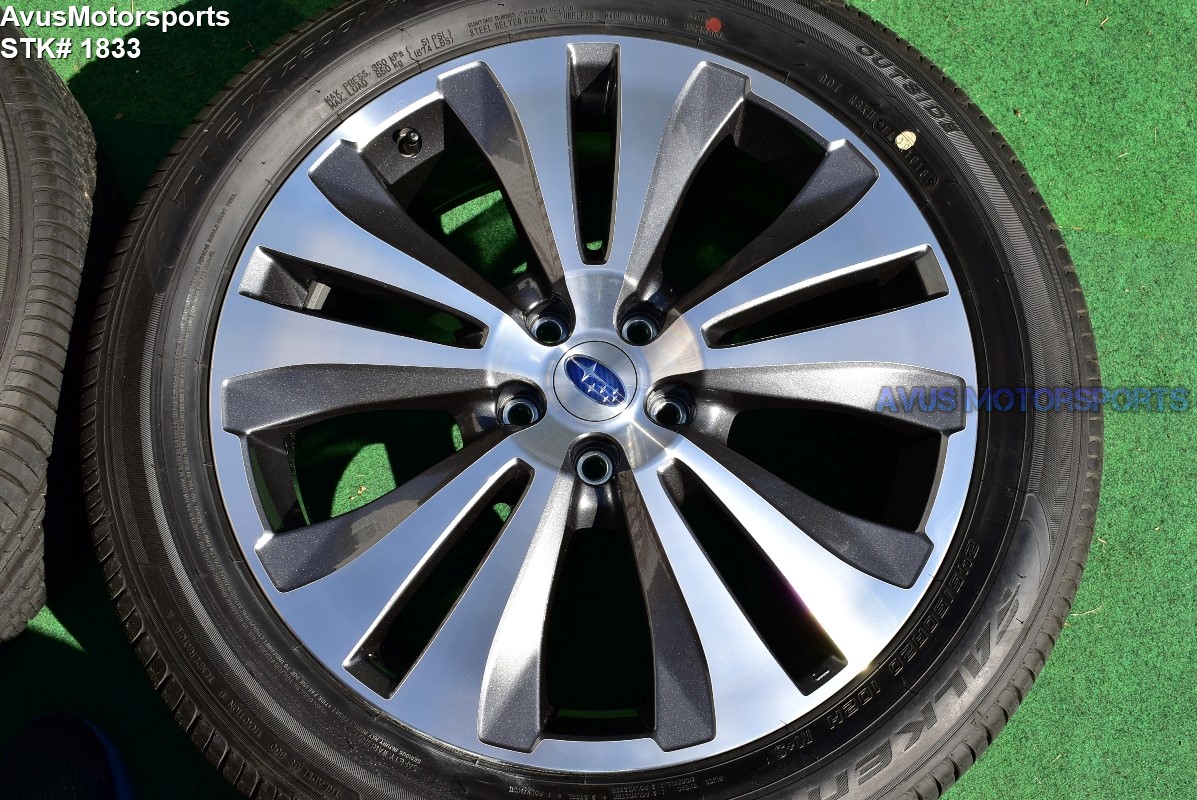 20" Subaru Ascent Limited OEM Factory Wheels 245/50R20 Tires 2019 Genuine