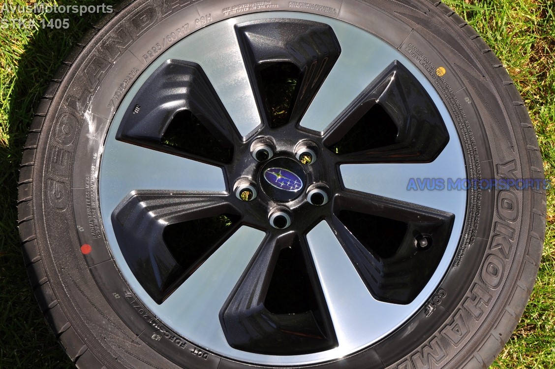 2017 Subaru Forester Oem 17 Factory Wheels P225 60r17 Tires S04701 This Item Is For A Set Of 4 2017 Subaru Forester Oem 17 Genuine Factory Wheels And Yokohama Geolandar P225 60r17 Tires