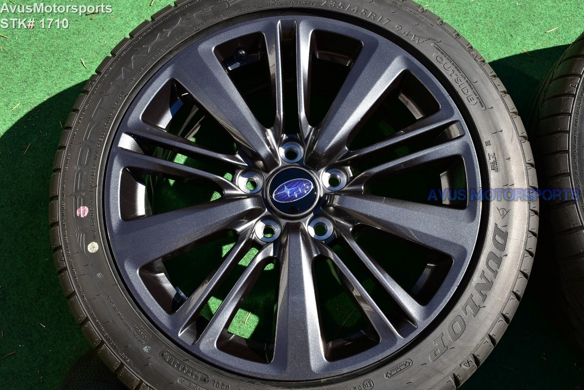 17" Subaru WRX OEM Factory Charcoal Gray Wheels Tires 2018
