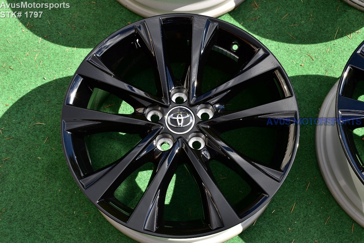 2018 Toyota Rav4 Adventure OEM 18" Factory Black Wheels Camry Avalon Tacoma