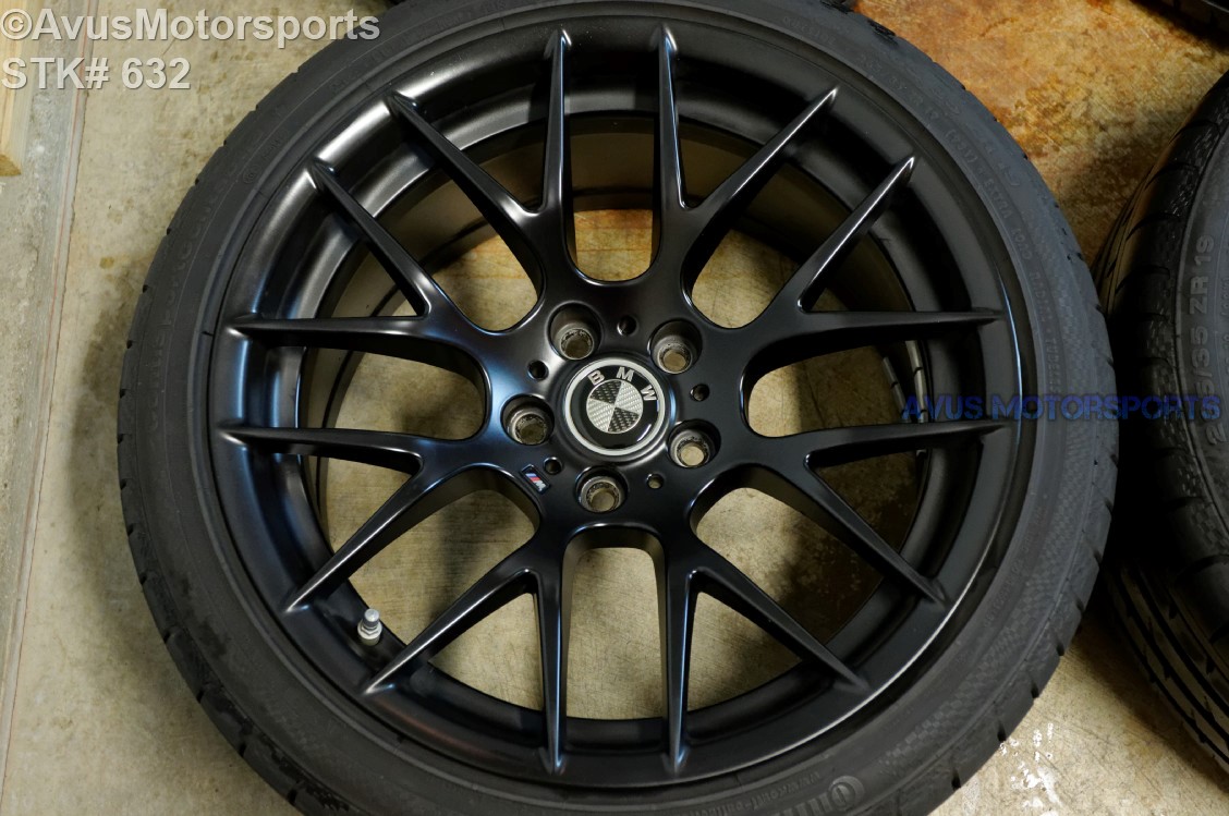 BMW E92 M3 Frozen Black Edition 19 OEM Wheels Factory Competition ZCP 