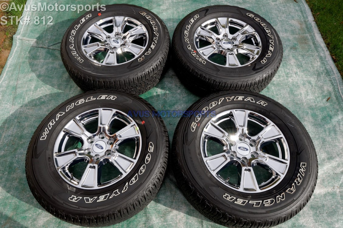 F150 Bolt Pattern >> 18" Ford F150 OEM Wheels Factory Chrome pvd Lariat Goodyear 275/65r18 Tires 2015 F150 Bolt Pattern >> 18" Ford F150 OEM Wheels Factory Chrome pvd Lariat Goodyear 275/65r18 Tires 2015