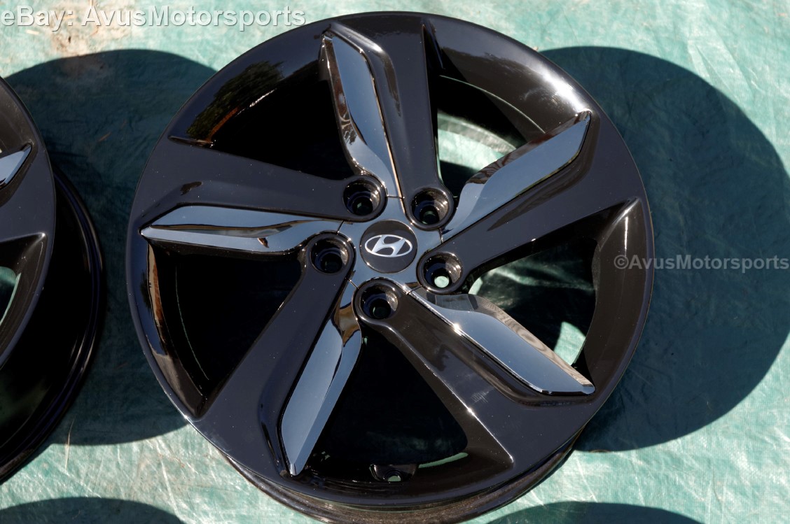 2013 Hyundai Veloster 18" Factory OEM Wheels Black 2014 Sonata Elantra