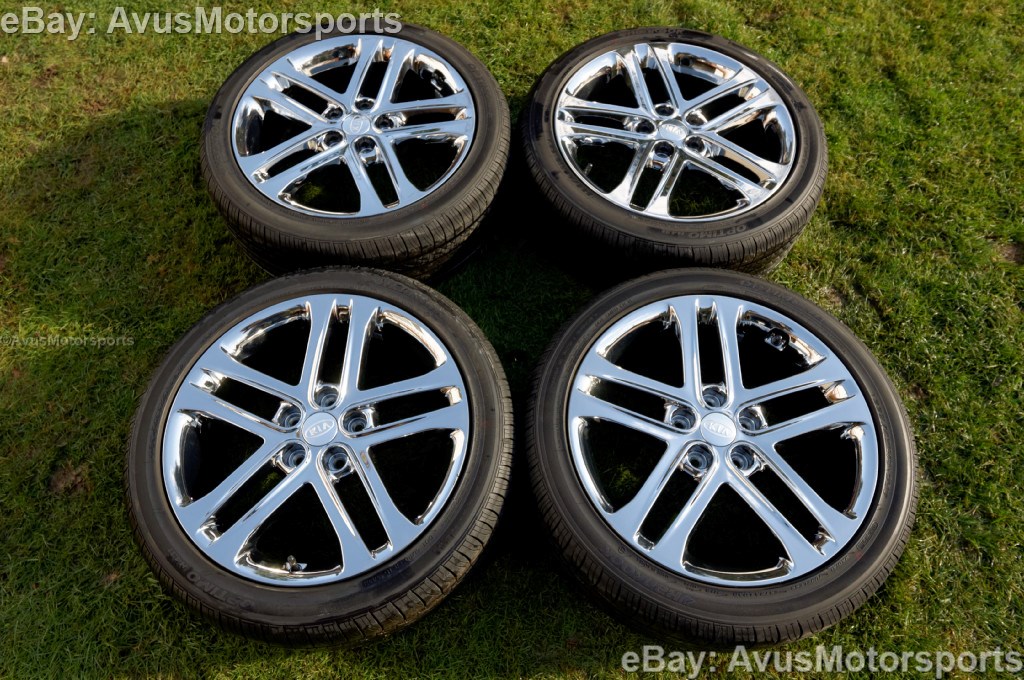 2013 Kia Optima SXL 18" Chrome Factory OEM Wheels & Tires Soul Amanti