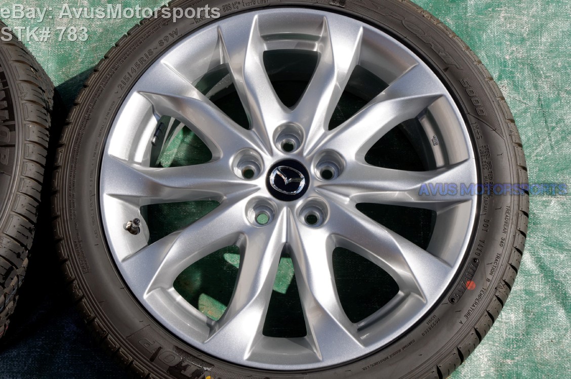 2015 Mazda 3 OEM 18" Factory Wheels & Dunlop SP Sport