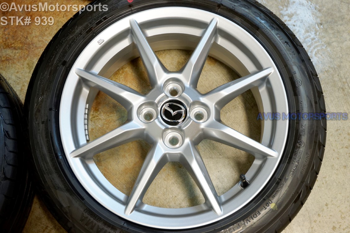 2016 Mazda MX5 Miata OEM 16" Factory Wheels & Yokohama Advan 195/50R16