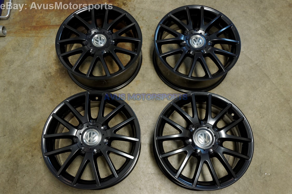 2008 Volkswagen Jetta 17" OEM Factory Wheels Golf GTI Satin Black 05 06