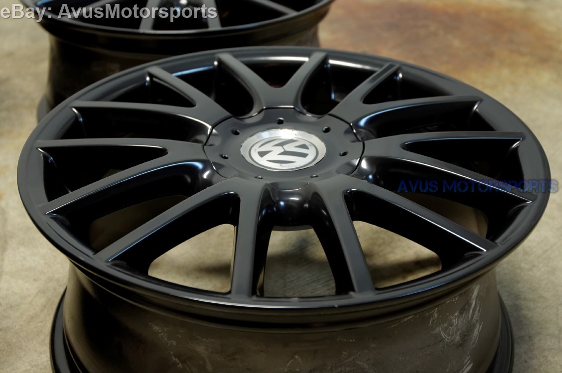 2008 Volkswagen Jetta 17" OEM Factory Wheels Golf GTI Satin Black 05 06