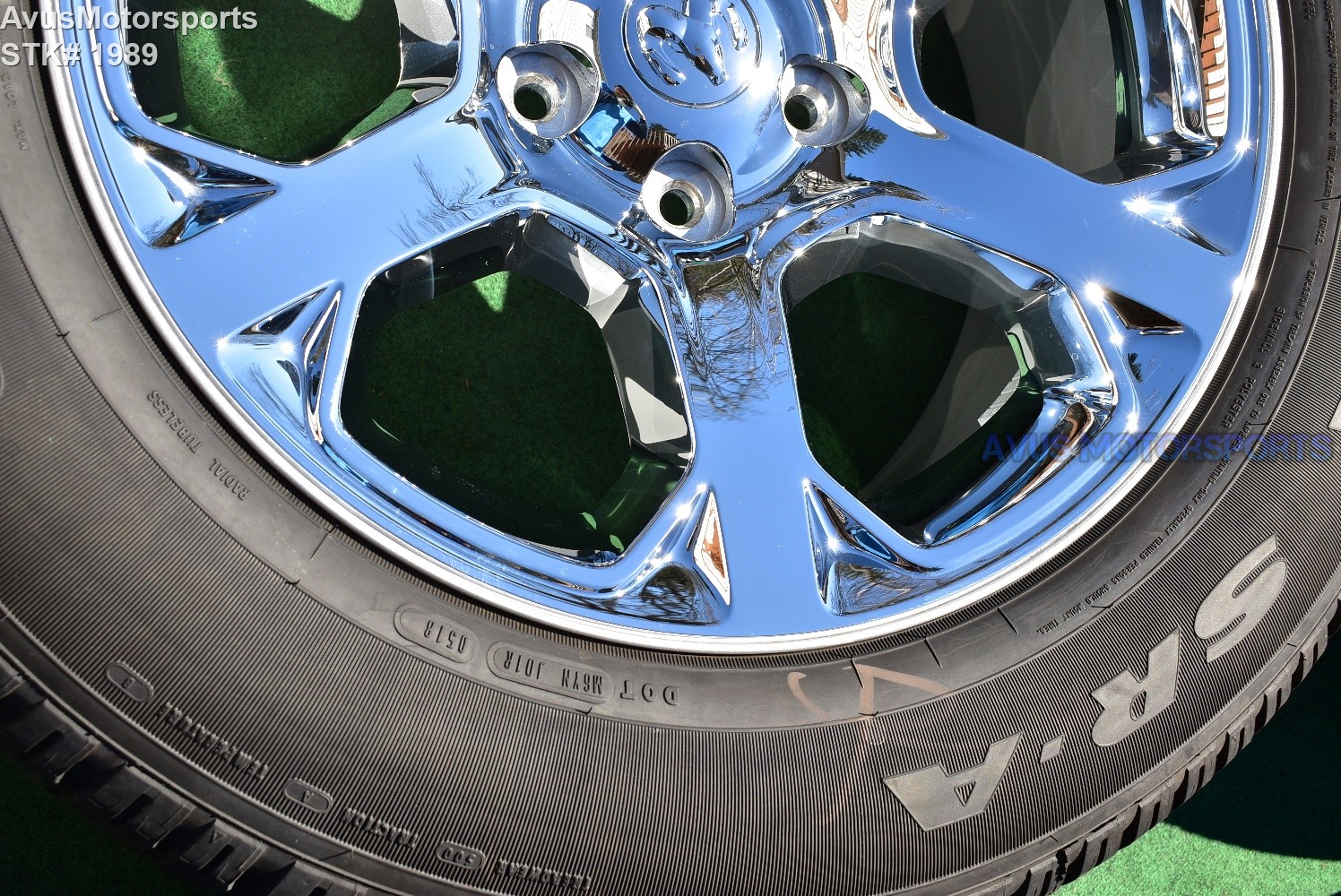 20" Dodge Ram 1500 Laramie OEM Factory Chrome Clad Wheels Tires 2017 2018