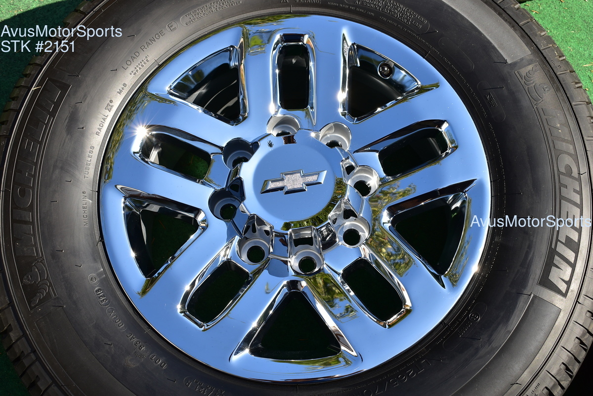 18" Chevy Silverado GMC Sierra 2500 3500 OEM WHEELS TIRES chrome 2019