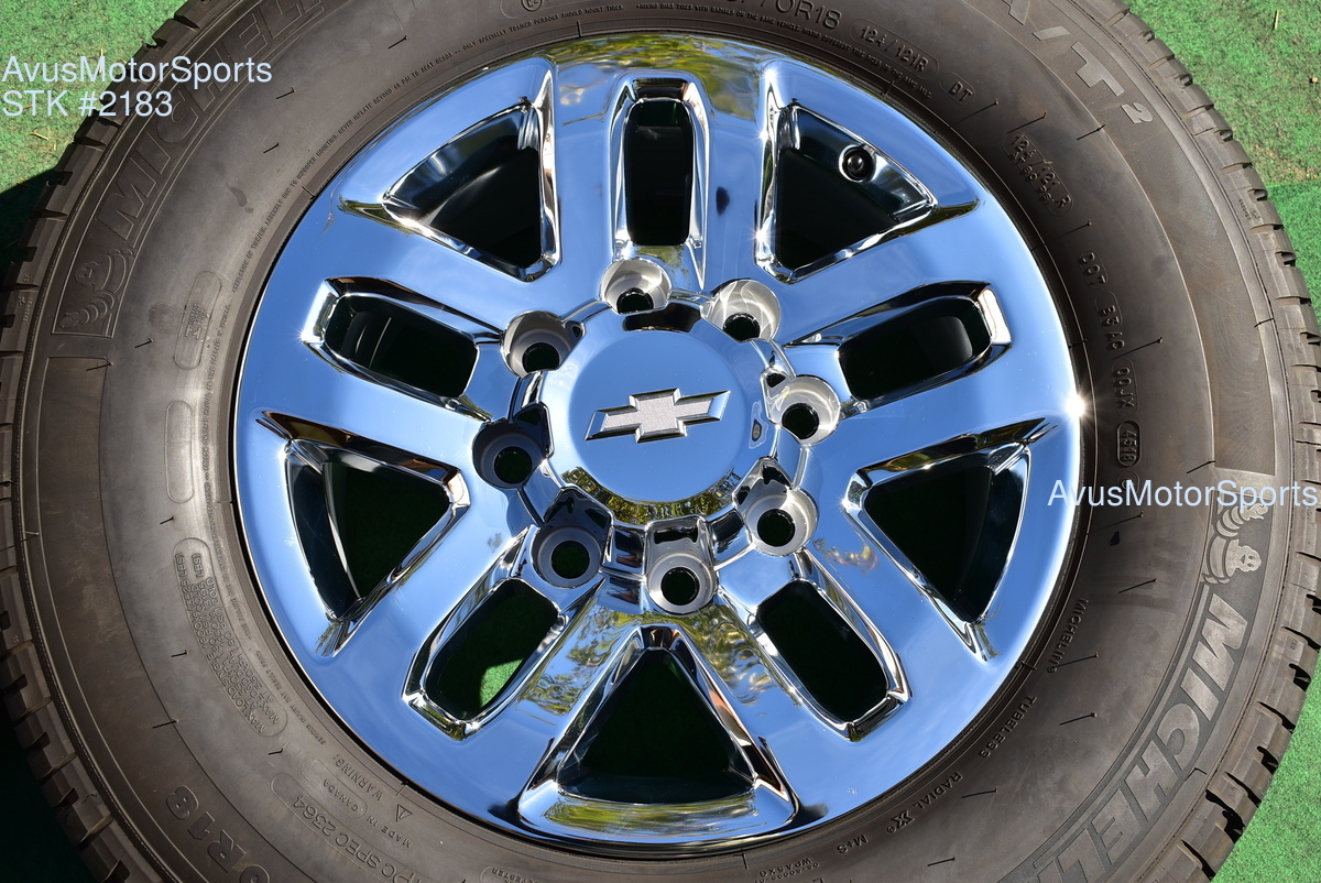 18" Chevy Silverado 2500 3500 OEM WHEELS TIRES GMC Sierra chrome 2019