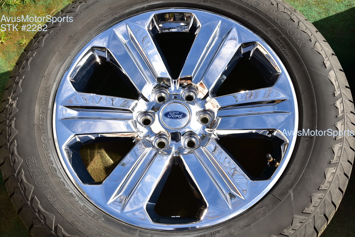 20" Ford F150 OEM Factory Chrome PVD Wheels Tires Expedition 2017 2018