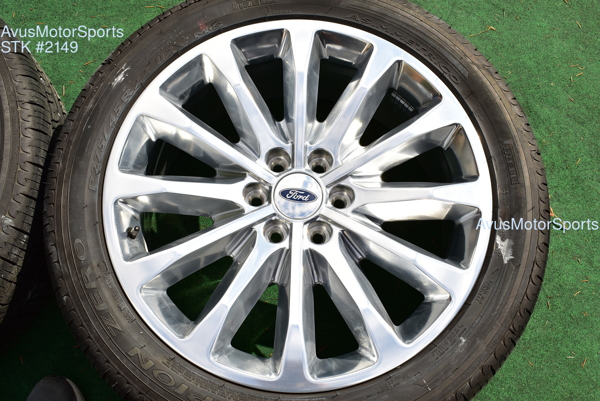 22" Ford F150 Limited OEM Factory Polished Wheels & Tires Expedition