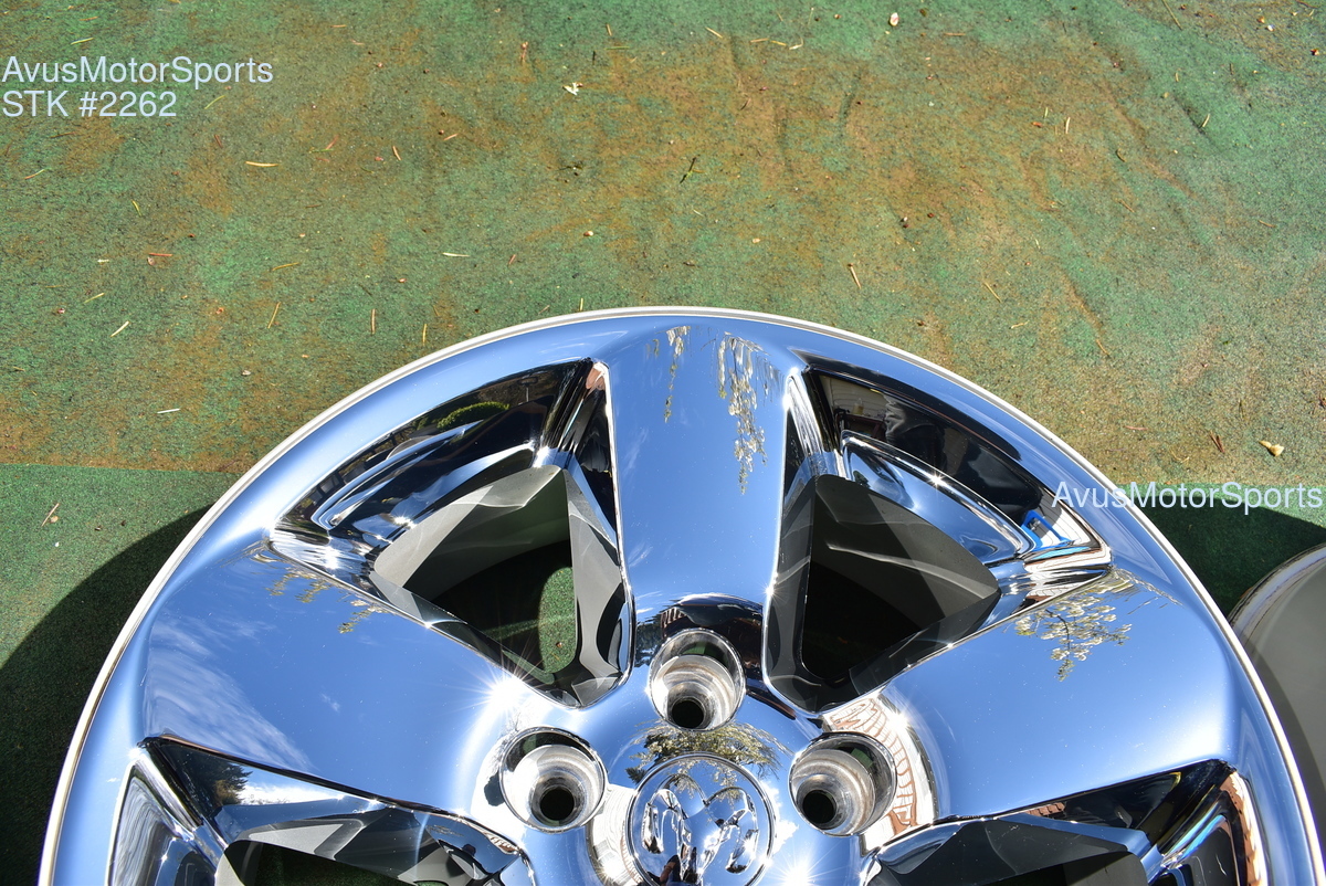 20" Dodge Ram 1500 Big Horn OEM Factory Chrome Clad Wheels 2017 2018 2016