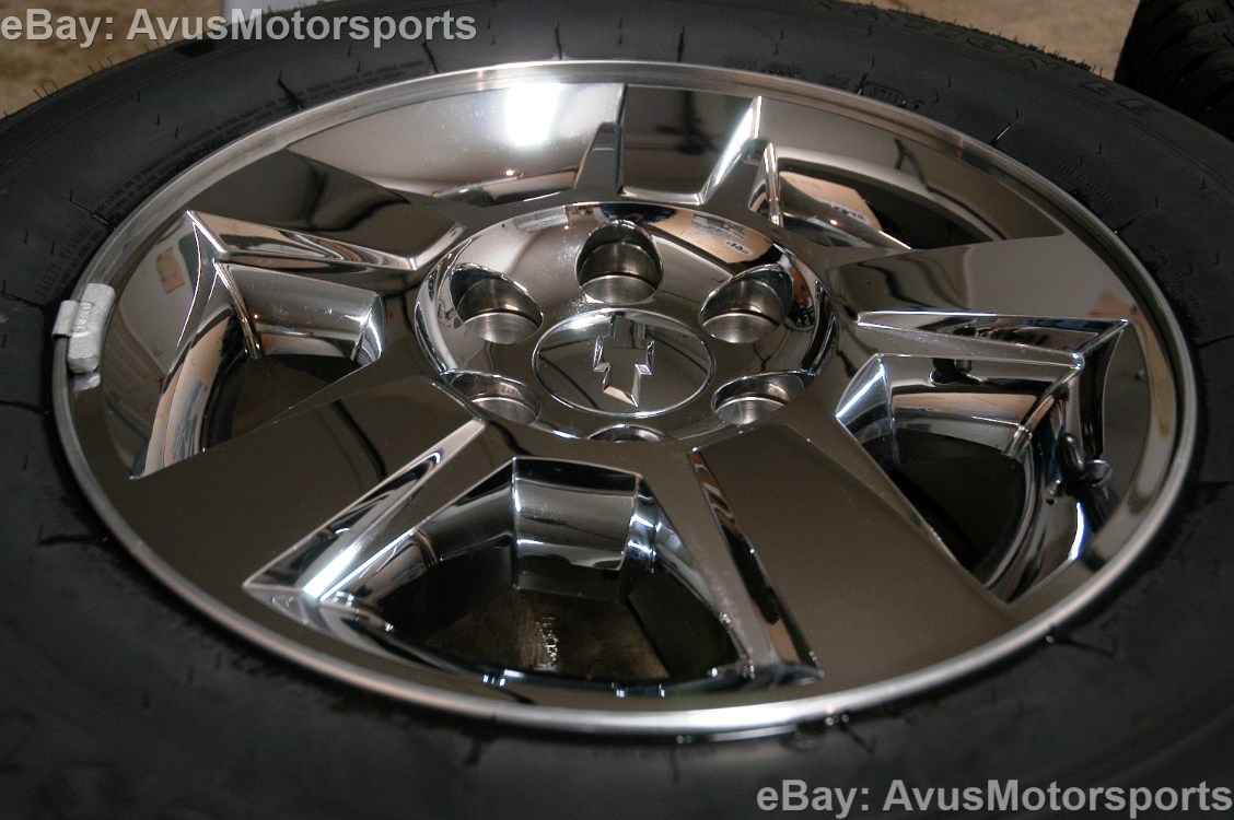 Chevy Silverado GMC Yukon 18" Chrome Wheels Tire 1500 Tahoe Sierra Suburban