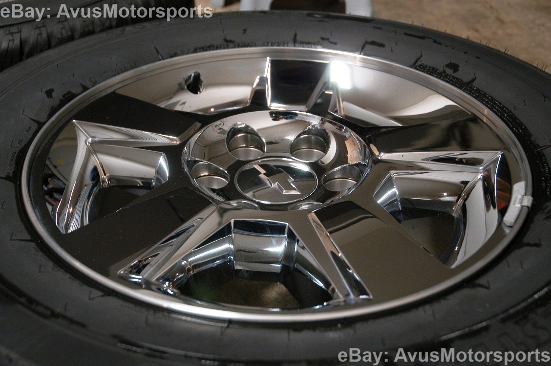 Chevy Silverado GMC Yukon 18" Chrome Wheels Tire 1500 Tahoe Sierra Suburban